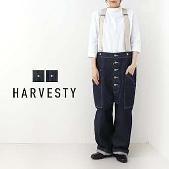 Amazon | [ハーベスティ] 10ozノンフェイドデニムサスペンダー